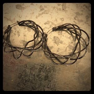 Gunmetal Hoop Earrings
